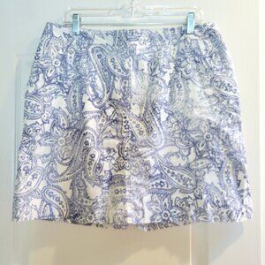 Skort with classic blue & white print